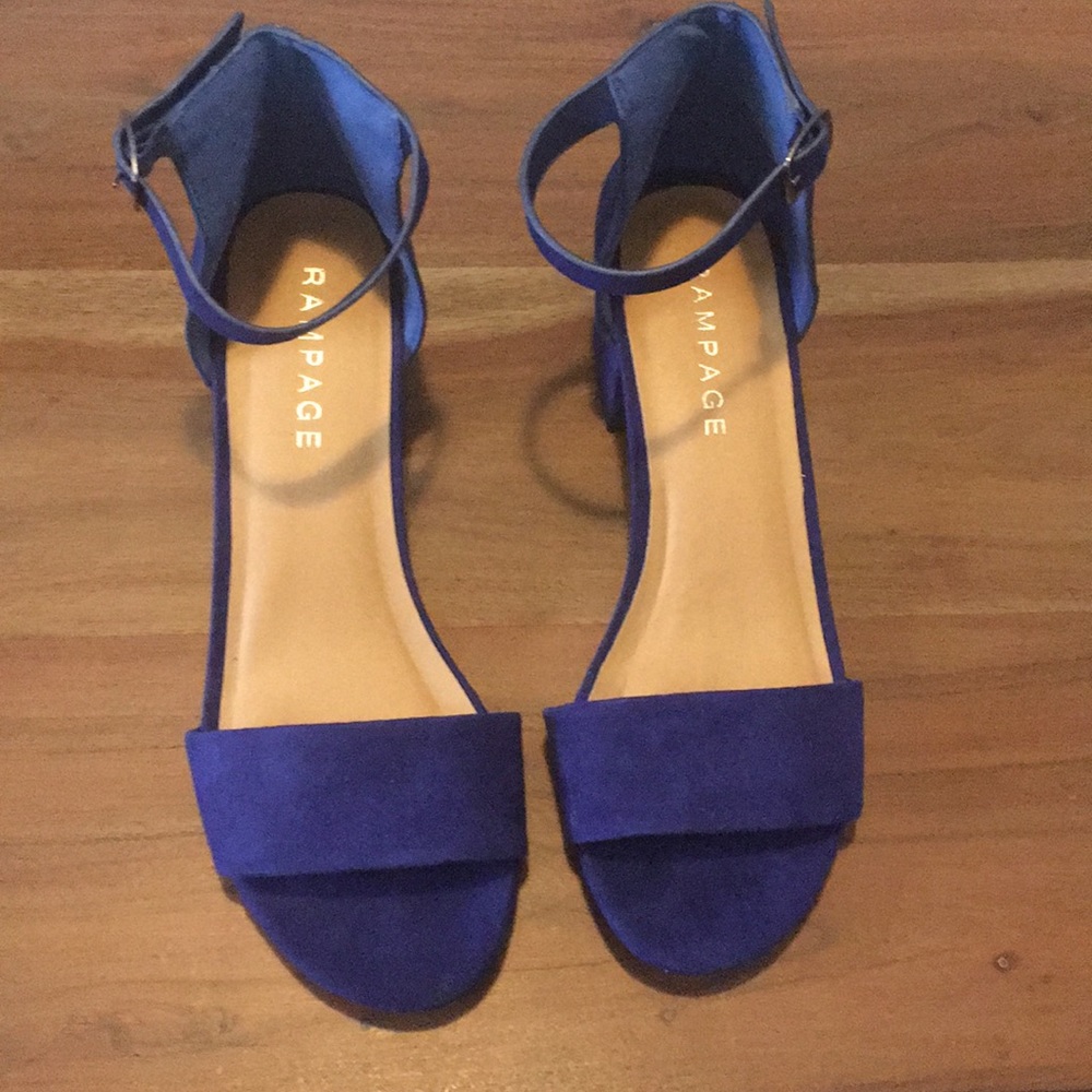 Rampage suede block heels